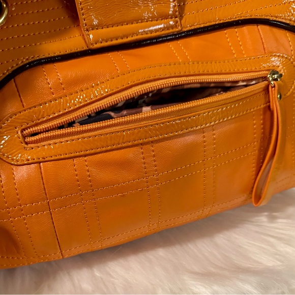 Sharif Orange Studded Shoulder Bag - Picture 5 of 14